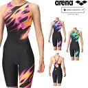 アリーナ ARENA 競泳水着 レディース WA承認モデル レーシングワンピーススパッツ オールインワン オープンバック ハーフレッグ AQUA RACING ...