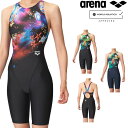 アリーナ ARENA 競泳水着 レディース WA承認モデル レーシングワンピーススパッツ オールインワン オープンバック ハーフレッグ AQUA RACING ...