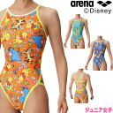 アリーナ ARENA 競泳水着 ジュニア女子 練習用 トレーニングワンピース オープンバック ディズニー “プーさん” タフスキンEP 競泳練習水着 2024年...