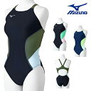 【店内商品3点以上でさらに3%OFFクーポン配布中】ミズノ MIZUNO 競泳水着 練習用水着 レディース エクサースーツ ミディアムカット EXER SUIT...