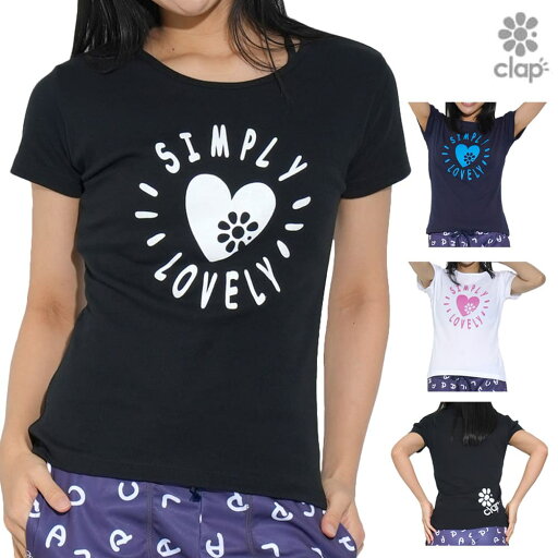 クラップ CLAP シンプリーラブリークラップ スリムティー Tシャツ 半袖 レディース トップス スポーツアパレル トレーニング フィットネス 女性 CTS25021 クラップ CLAP シンプリーラブリークラップ スリムティー Tシャツ 半袖 レディース トップス スポーツアパレル トレーニング フィットネス 女性 CTS25021
