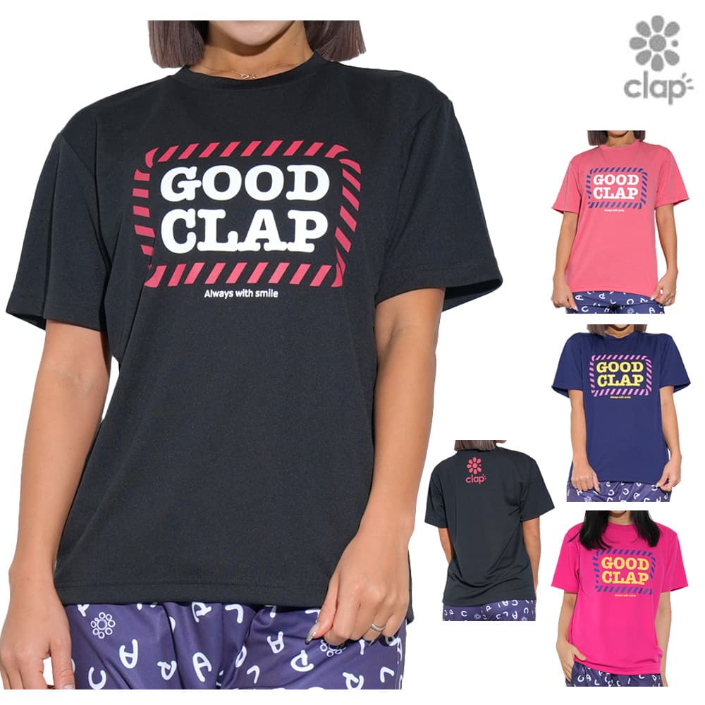 クラップ CLAP グッドクラップ ドライティー Tシャツ 半袖 レディース トップス スポーツアパレル トレーニング フィットネス 女性 CTS25026