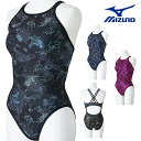 ミズノ MIZUNO 競泳水着 練習用水着 レディース エクサースーツ ミディアムカット EXER SUITS U-Fit AYA COLLECTION 寺川綾 競泳練習水着 2025年春夏モデル N2MAC274