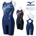 ミズノ MIZUNO 競泳水着 レディース WA承認モデル STREAM ACE ハーフスーツ マスターズバック オールインワン ストリームフィットA 2025年春夏モデル N2MGC741 fina マーク あり