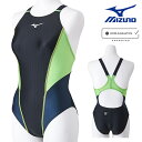 ミズノ MIZUNO 競泳水着 レディース WA承認モデル STREAM ACE ミディアムカット レースオープンバック ストリームフィットA 2024年春夏モ...