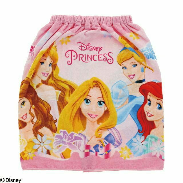 丸眞 マルシン マキマキタオル 巻きタオル 60cm丈 ディズニープリンセス フラワーズリボン ラップタオ..