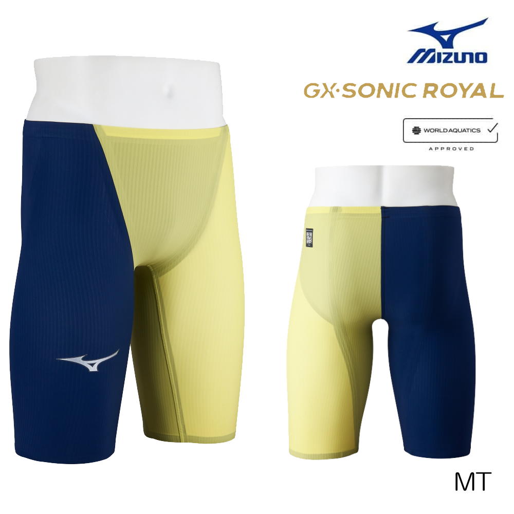 ミズノ 競泳水着 メンズ GX SONIC ROYAL MT WA承認モデル ハーフスパッツ 布帛素材 競泳全種目 短距離〜中・長距離 選手向き fina マーク あり N2MBD002