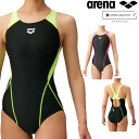 アリーナ ARENA 競泳水着 レディース WA承認モデル セイフリーバック 着やストラップ AQUA RACING AQUA STRIPE-D ARN-2051W fina マーク あり