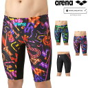 アリーナ ARENA 競泳水着 メンズ WA承認モデル レーシングスパッツ ハーフレッグ AQUA RACING AQUA STRIPE-D 2025年秋冬モデ...