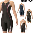 アリーナ ARENA フィットネス水着 レディース フィットネスワンピーススパッツ オープンバック ハーフレッグ ぴったりパッド オールインワン AQUA EX...