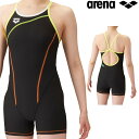 アリーナ ARENA 競泳水着 練習用水着 レディース トレーニングワンピーススパッツ オープンバック・ミドルレッグ オールインワン タフスキンT2E 競泳練習...