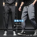 接触冷感 ロングパンツ メンズ カーゴパンツ 夏 ゆったり 薄手 軽量 ジョガーパンツ イージーパンツ 作業着 太め ひんやり 涼しい 冷感パンツ 美脚 ウエストゴム スポーツ カジュアルパンツ キャンプ 登山 自転車 アウトドア ゴルフ 無地 おしゃれ 大きいサイズ 春 夏 秋(4)