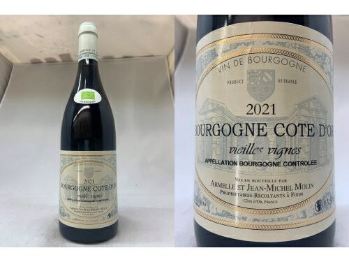 赤:[2021]　ブルゴーニュ　コート・ドール　ルージュ　 (ジャン・ミッシェル・モラン) Bourgogne Cote d'Or Rouge (Jean-Michel Molin)..