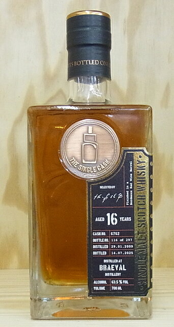 [#6762] ブレイヴァル 2009 16年 ボルドーレッドワインバレルフィニッシュ 63.5% 700ml ザ シングルキャスク