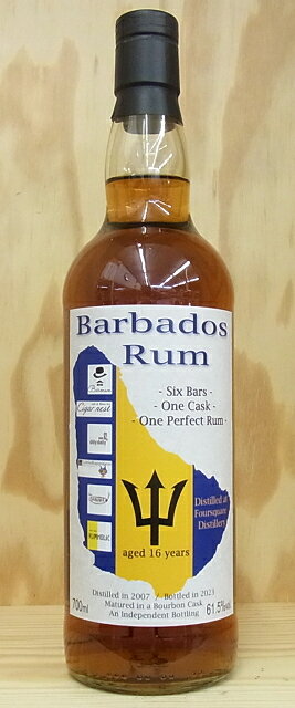 バルバドス フォースクエア 2007 16年 61.5% 700ml【SIX BAR JOINT BOTTLING】