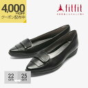 【最大4,000円OFFクーポン！5/7 11:59迄】外反母趾 靴 フィットフィット fitfit ポインテッドエアフラットレザーバックル コンフォートシューズ レディース おしゃれ フラット