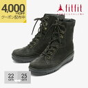 【最大4,000円OFFクーポン！5/7 11:59迄】外反母趾 靴 フィットフィット fitfit レースアップハイライズショートブーツ コンフォートシューズ レディース おしゃれ ブーツ