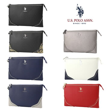 ユーエスポロアッスン US POLO ASSN クラッチバッグ SAFFIANO スタッズ USPA1908 ギフトラッピング無料
