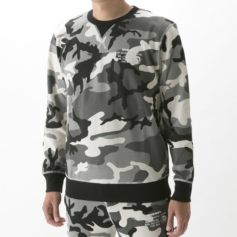 【6月12日-13日限定★クーポン発行中】ディーゼル DIESEL メンズトップス 21SM/カモフラ スウェット 00CS7C/0ICAT　 ギフトラッピング無料