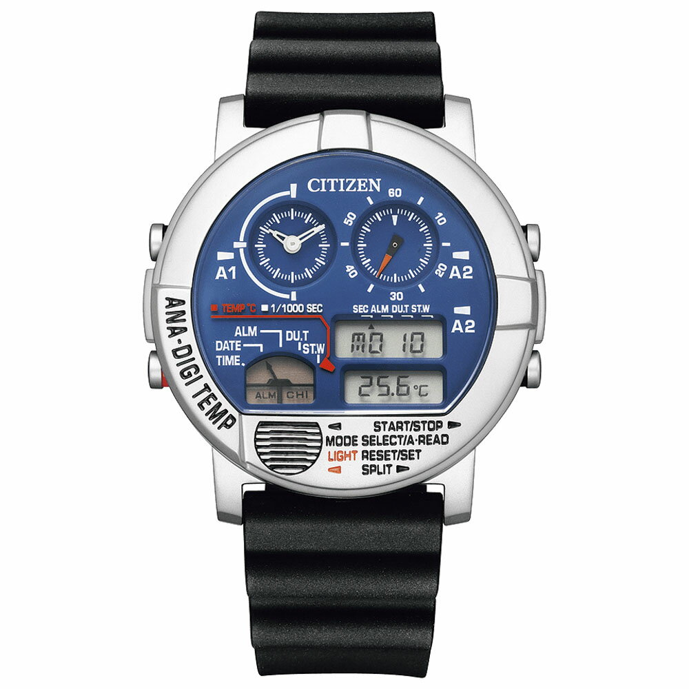 【お買い物マラソン期間中ポイント10倍】レコードレーベル RECORD LABEL 腕時計 ANA-DIGI TEMP 43.8クロノウレタンMウォッチ JG0070-20L フィットハウス