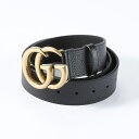 【5月3日−6日限定★クーポン配布中】グッチ GUCCI ベルト 定番MダブルGバックル 406831/DJ20T　　フィットハウス