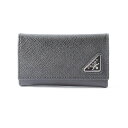 プラダ キーケース 【4月27日-4月29日限定★クーポン配布中】プラダ PRADA キーケース SAF.TRIANGOLO 6連/NERO 2PG222-QHH　　フィットハウス