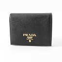 プラダ 財布（レディース） 【5月3日−6日限定★クーポン配布中】プラダ PRADA 折財布 SAF.METAL 小銭入付/NERO 1MV204-QWA　　フィットハウス