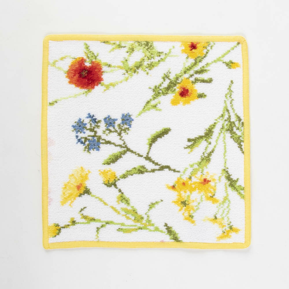 フェイラー FEILER ハンカチ FLOWER MEADOW フラワー メドゥ 25×25 イエロー 166038 フラワー メドゥ 25/YE　 ギフトラッピング無料のサムネイル
