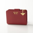 プラダ 財布（レディース） 【5月3日−6日限定★クーポン配布中】プラダ PRADA SAFFIANO TRIANGOLO 折り財布 ロゴチャーム付き 1ML018 2DK3　　フィットハウス