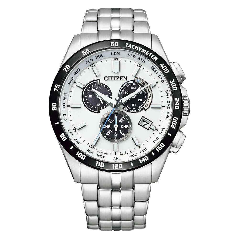 F, H, W - 【お買い物マラソン期間中ポイント10倍】【5のつく日限定★10％クーポン★】シチズン CITIZEN 腕時計 CIT・19A エコ 電波 SS Mウォッチ CB5874-90A　　フィットハウス