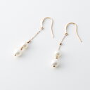 シェリークラン cheriecrin ピアス K18PG 純国産パール2粒+デザインチェーン MCPP-0010 フィットハウス|詳細画像