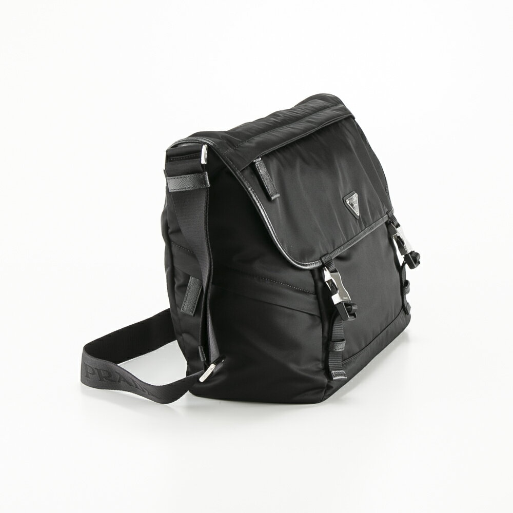 プラダ PRADA ReNylon+SAFFIANO フラップショルダー/NERO 2VD052 2DMG OOH　　フィ...