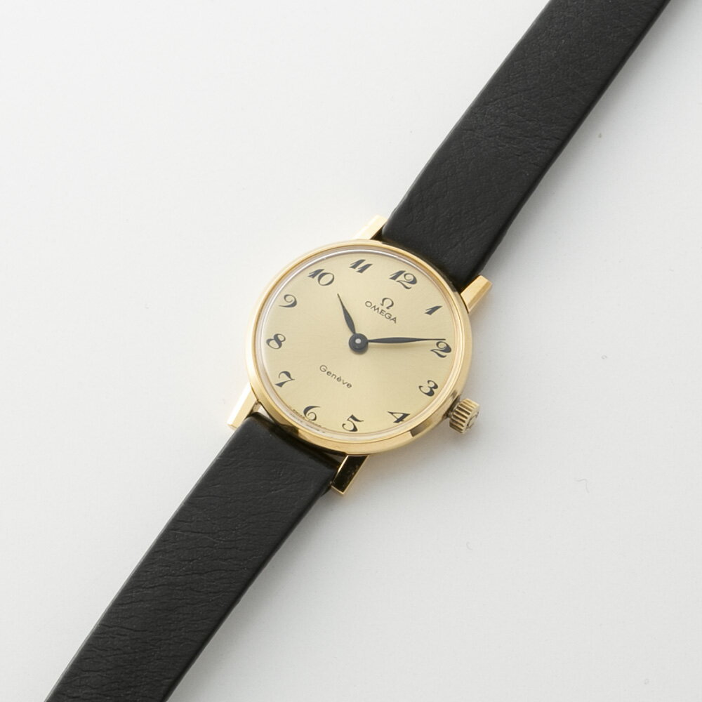 OMEGA オメガ レディース 手巻き式 時計 稼働品 ベルト社外品 ジャンク 