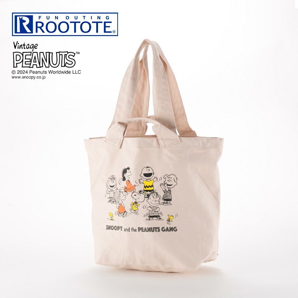 樂天商城 - 【5のつく日限定★10％クーポン★】【お買い物マラソン期間中ポイント10倍】ルートート ROOTOTE ハンド・トートバッグ IP.ミディアムツイル.Peanuts-7F Beige 822503　 　フィットハウス