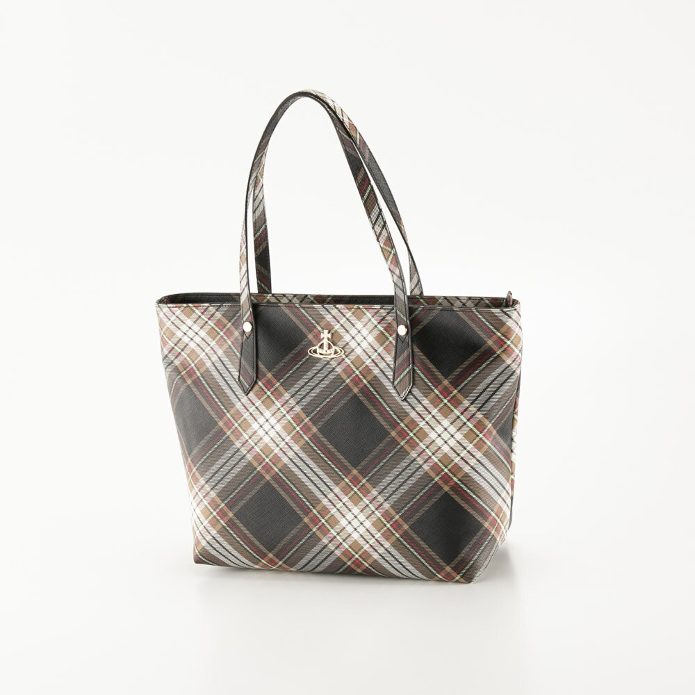 【ワンダフルデー限定★10％クーポン★】ヴィヴィアンウエストウッド Vivienne Westwood ハンド・トートバッグ DERBY トートバッグ/TARTAN BROWN+BLACK 4205007DW-S001K　 　フィットハウス