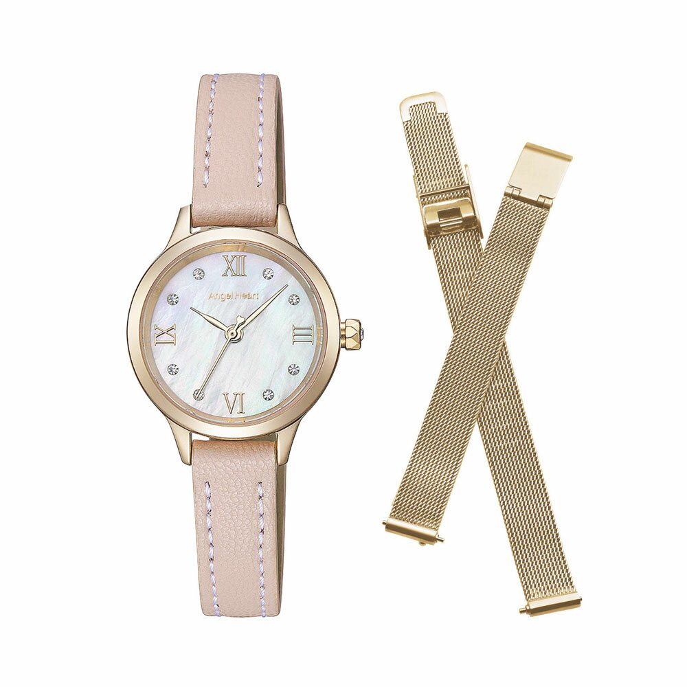 樂天商城 - エンジェルハート Angel Heart 腕時計 トゥインクルタイム ソーラー レザー Lウォッチ 替えベルト付 TTN25P-PKC-N　　フィットハウス