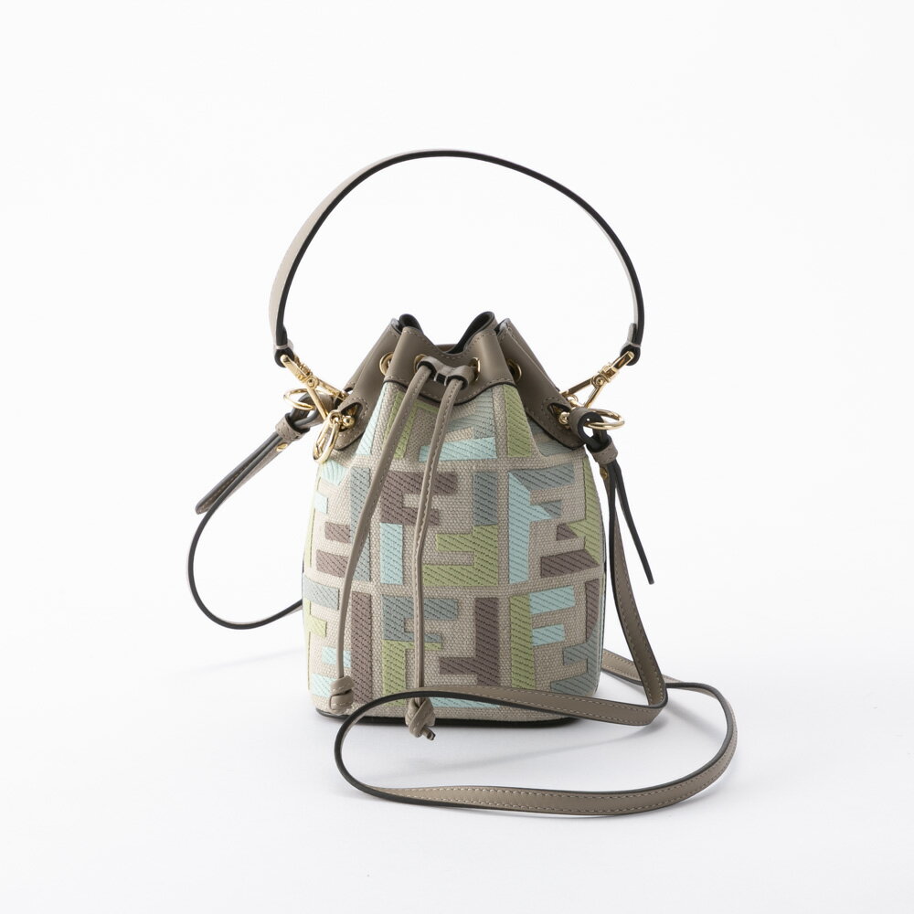 FENDI - フェンディ FENDI MON TRESOR FABRIC MULTICOLOUR モン トレゾール ファブリック マルチカラー FFバケットバッグ 8BS093-AUPI　　フィットハウス