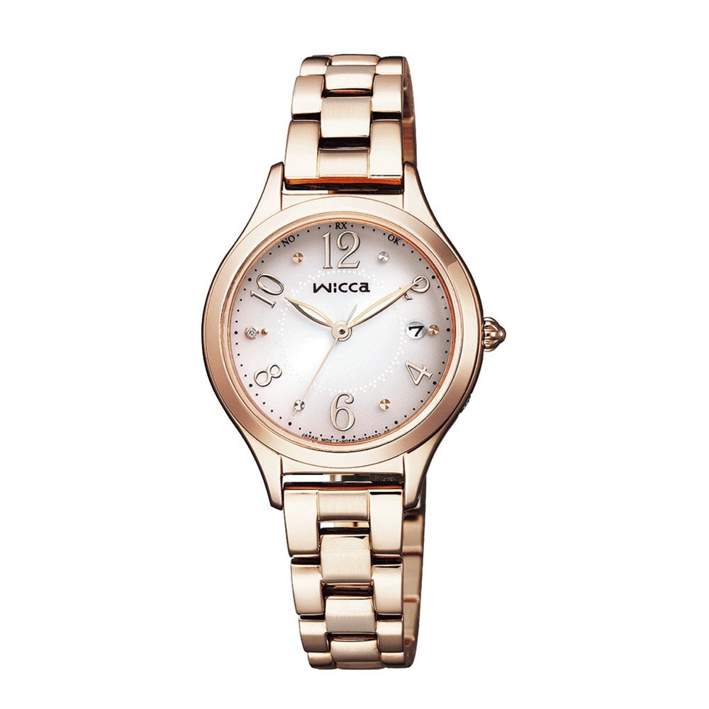 Wicca - シチズン CITIZEN ウィッカ WICCA 腕時計 ラウンドデイトソーラー電波ステンL KS1-261-91　　フィットハウス