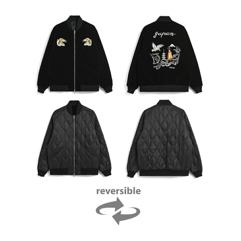 タイオン TAION メンズアウター REVERSIBLE SKAJAN DOWN JKT リバーシブル スカジャン ダウンジャケット TAION-JK04JS　　フィットハウス
