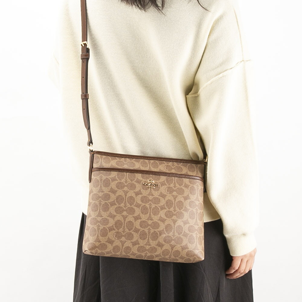 COACH - 【お買い物マラソン期間中ポイント10倍】コーチ COACH ショルダーバッグ シグネチャー ファイルバッグ CCQ21　　フィットハウス