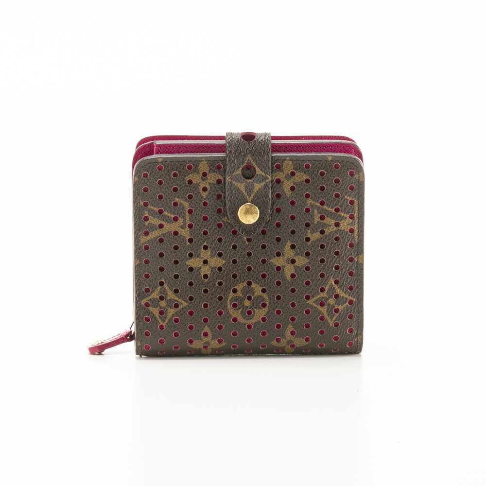 ルイ・ヴィトン LOUIS VUITTON 財布 レディース ブランド 三つ折り財布  モノグラム モノグラムキャンバス ペルフォ コンパクト ジップ フューシャ M95188 ピンク ミニ財布 ウォレット 小さめ おしゃれ 【中古】 LOUIS VUITTON - ルイ・ヴィトン LOUIS VUITTON 財布 レディース