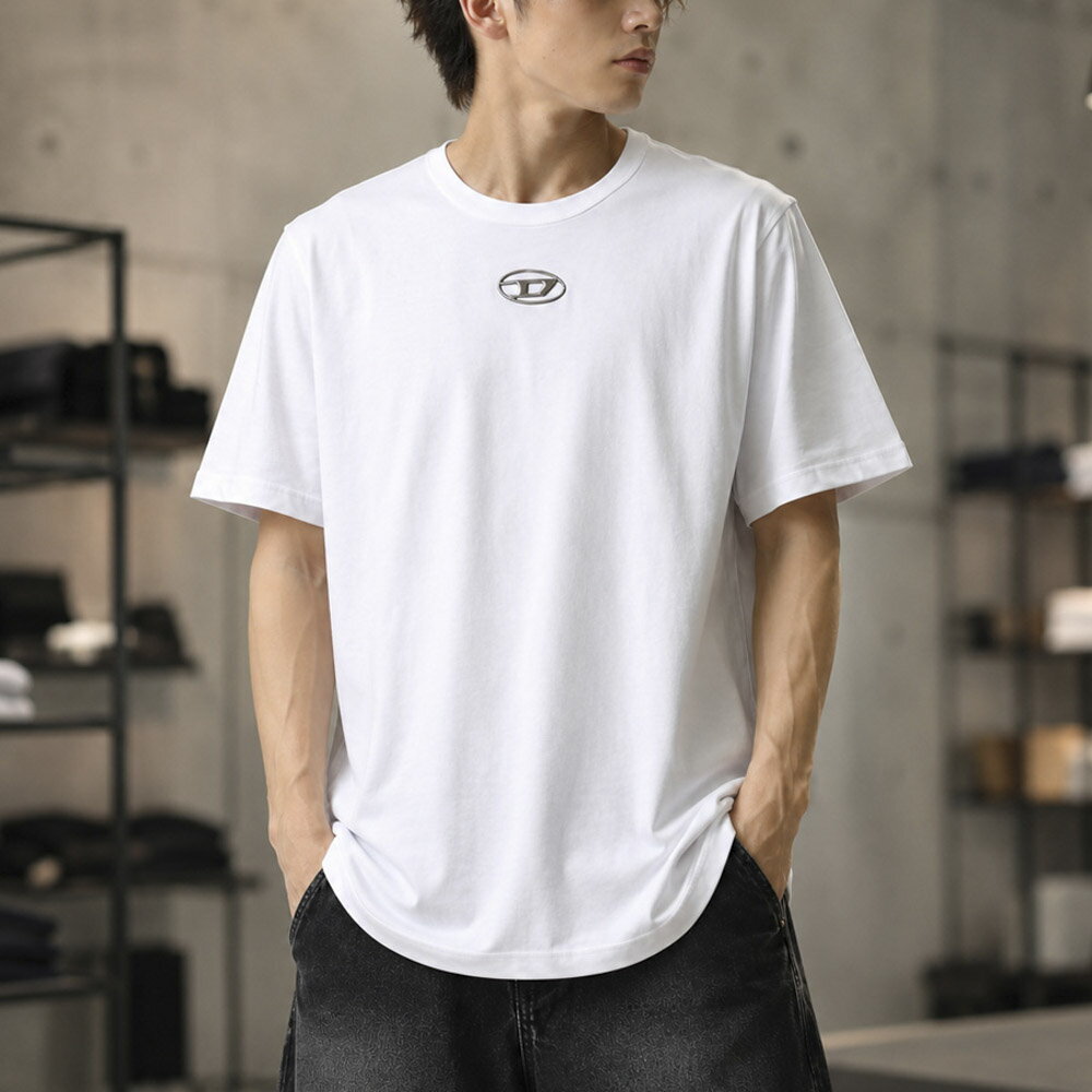 Rakuten - 【スーパーセール期間中ポイント10倍】ディーゼル DIESEL メンズトップス T-shirt with metallic Oval D A178800CLBR　 　フィットハウス