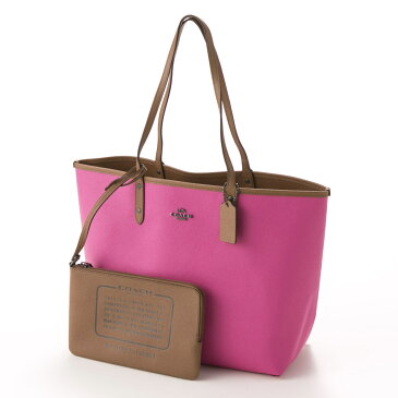 COACH OUTLET コーチアウトレット PVCリバーシブルシティトート F36609/QMBFC ピンク ギフトラッピング無料