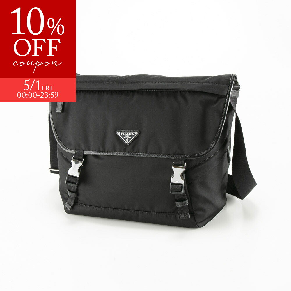 【ワンダフルデー限定★10％クーポン★】プラダ PRADA ReNylon+SAFFIANO フラップショルダー/NERO 2VD052 2DMG OOH　　フィットハウス
