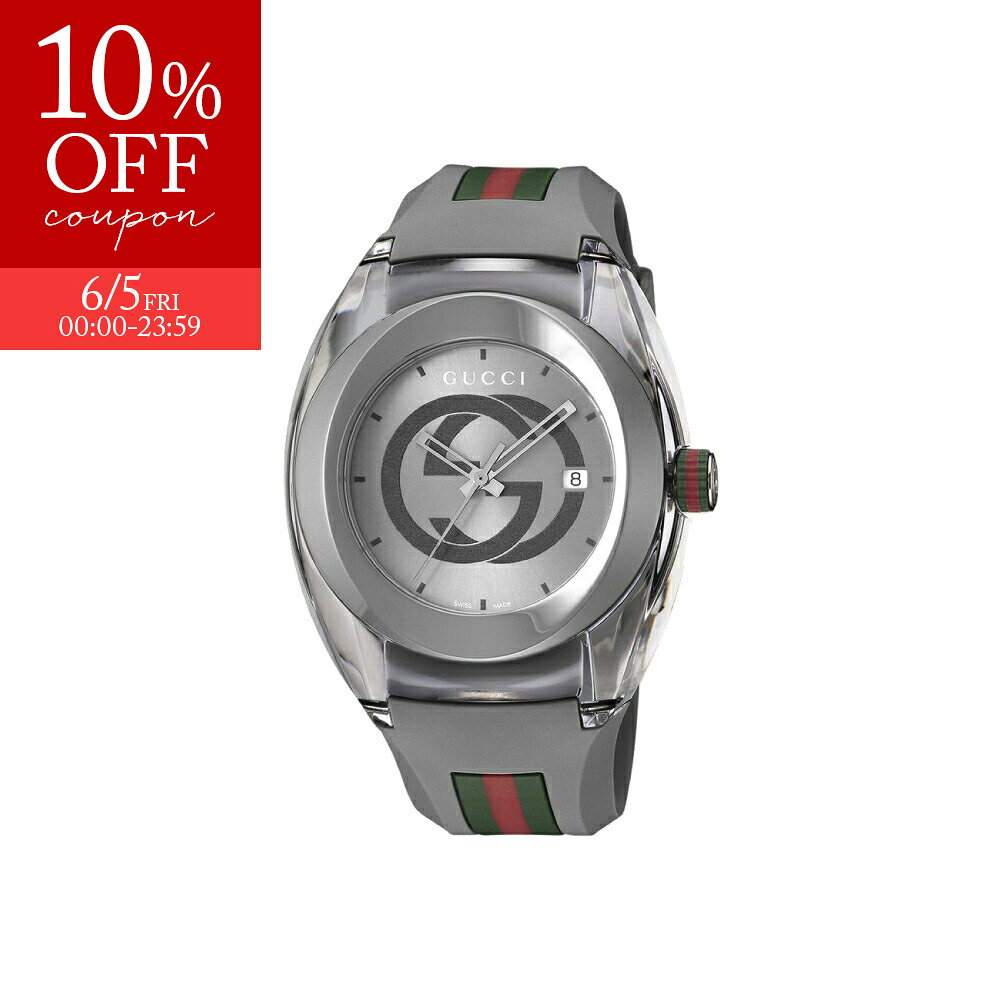 GUCCI - 【スーパーセール期間中ポイント10倍】【5のつく日限定★10％クーポン★】グッチ GUCCI 腕時計 SYNC ラバーベルトメンズウォッチ YA137109A　　フィットハウス