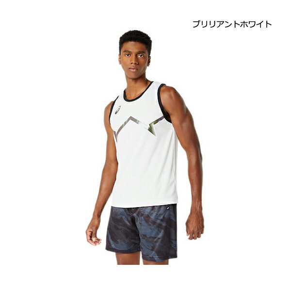 アシックス ドライプリント ノースリーブシャツ タンクトップ (M～XLサイズ /ユニセックス)【23SS03】 [asics アシックス] バスケットボール バスケウェア トップス ウェア 練習 部活 ※返品・交換不可セール商品 3