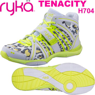 [RYKA]ライカ フィットネス TENACITY 〔シルバー×ライム・ひょう柄〕 C8149M-H704（22.0〜26.0cm/レディース/メンズ）＜テナシティー＞【ダンスシューズ】【18SS03】【正規品】/送料無料