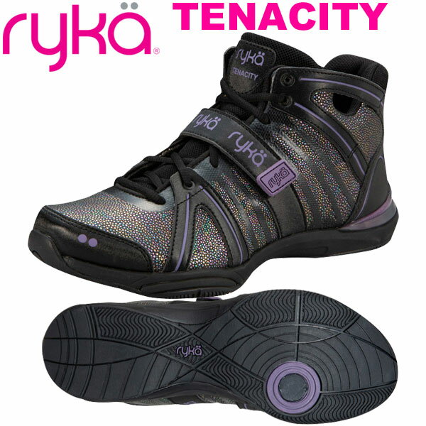 [RYKA]ライカフィットネス TENACITY 〔ブラック／レインボーブラスト加工〕 E1269M-X007（22.0〜28.0cm/レディース/メンズ）＜テナシティー＞【ダンスシューズ】【19FW09】【正規品】/送料無料