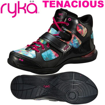 [RYKA]ライカフィットネス TENACIOUS 〔ブラック/フラワー柄〕 E6643M-D403（22.0〜26.5cm/レディース/メンズ）＜テナシオス＞【ダンスシューズ】【19FW09】【正規品】/送料無料