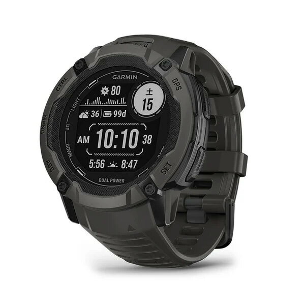 ガーミン インスティンク2X GARMIN Instinct2X Dual Power Graphite グラファイト ブラック [ 最新 正規品 ] トレイル トレラン UTMF ウルトラ マラソン ランニングマシン トライアスロン ゴルフ サイクリング スイミング サーフィン 山 アウトドア スキー